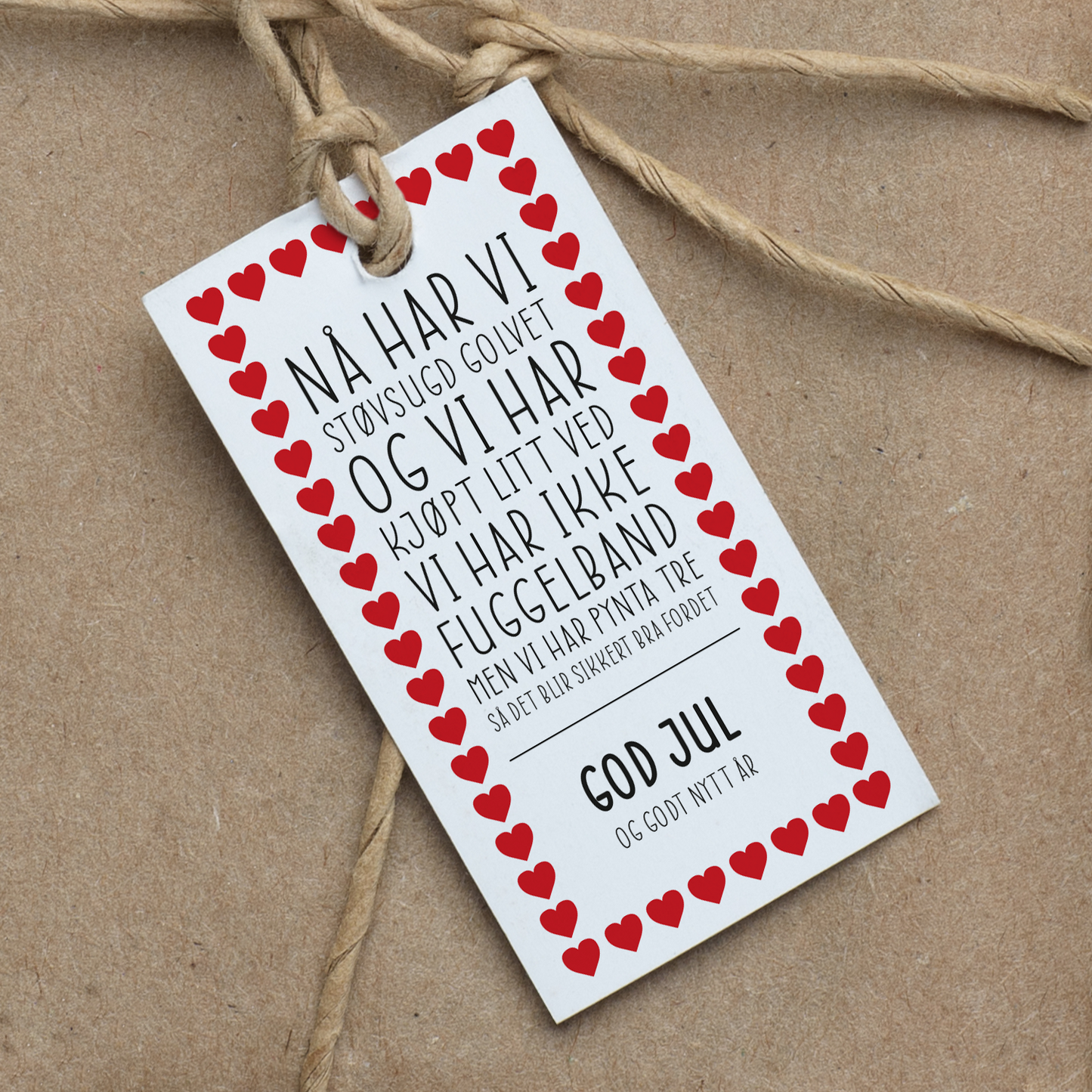 Pakke med gavelapper JUL: Julesnæks