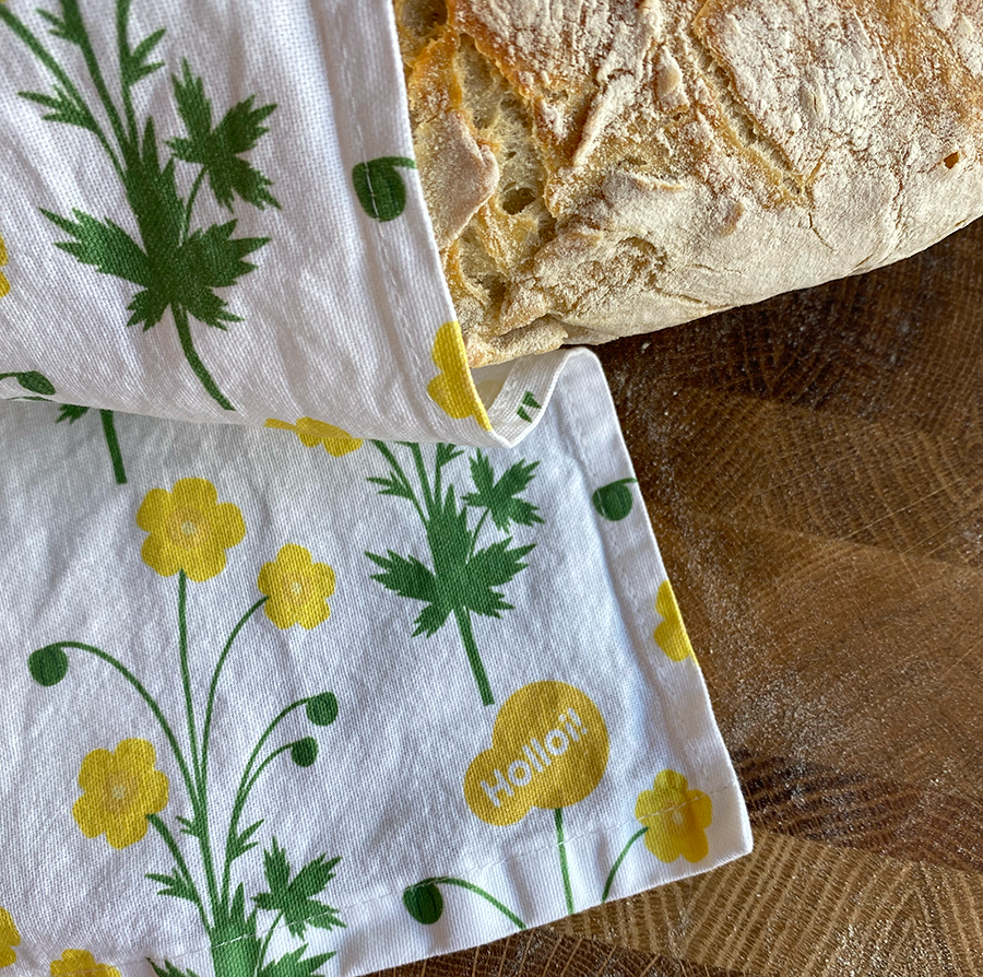 Kjøkkenhåndkle Smørblomst