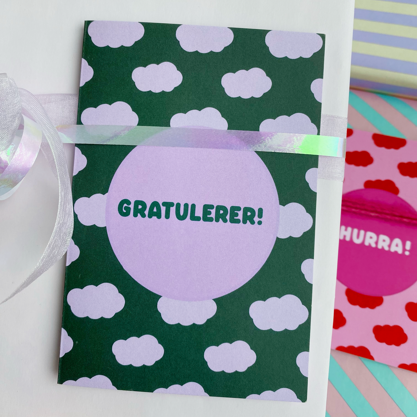 Kort Gratulerer skyer