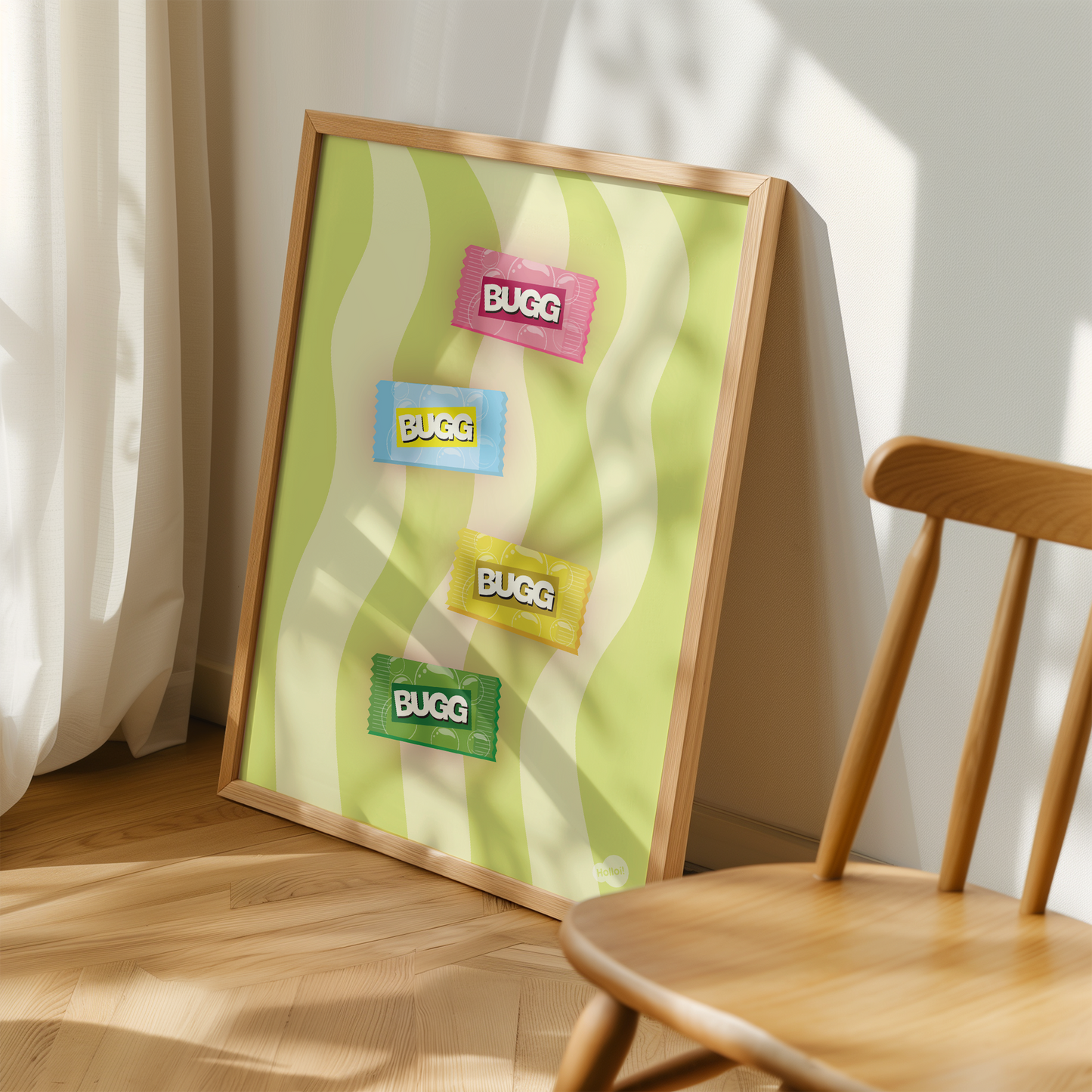 Plakat BUGG syrlig grønn