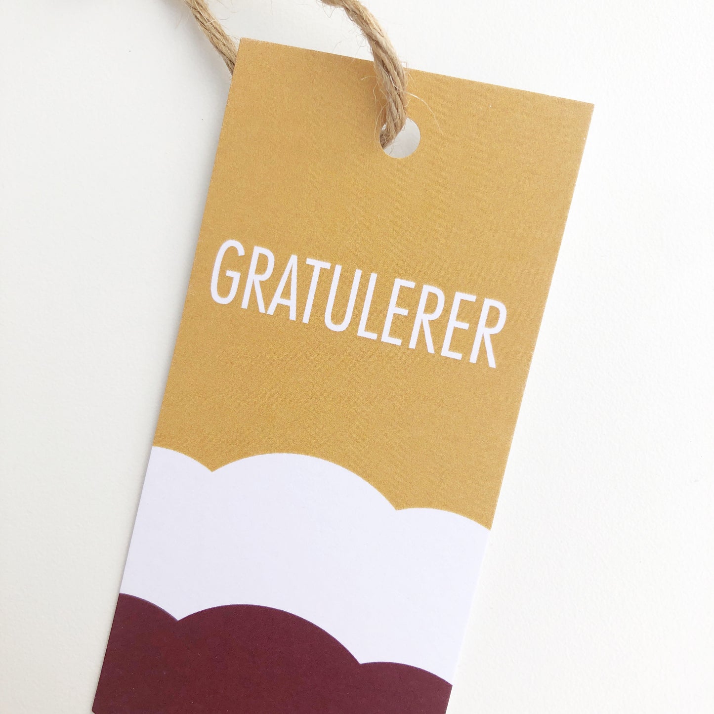 Gavelapp Gratulerer brun