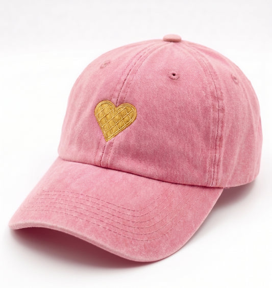 Caps Vaffelhjerte Rosa