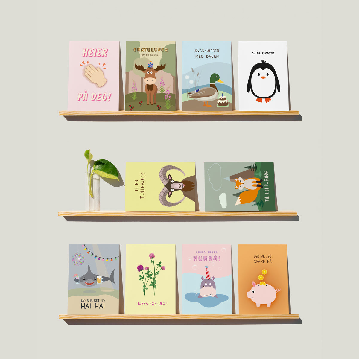 Kortpakke med 10 kort: Passer til det meste