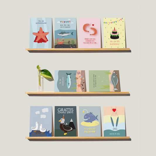 Kortpakke med 10 kort: Fesk og potedes