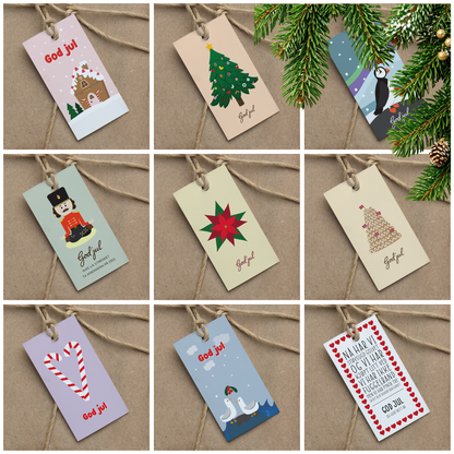 Pakke med gavelapper JUL: Julesnæks