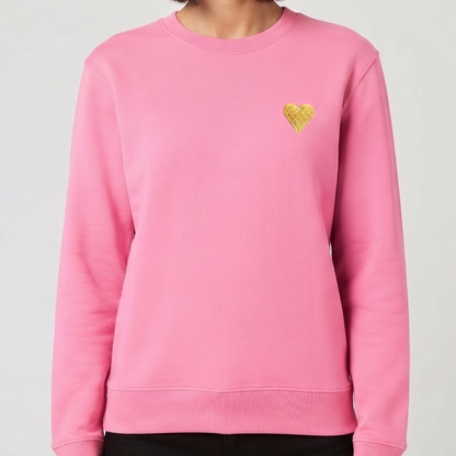 Genser Vaffelhjerte Rosa