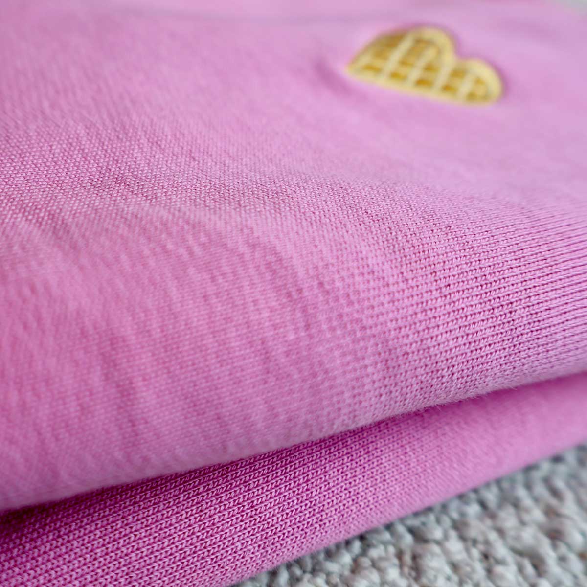 Genser Vaffelhjerte Rosa