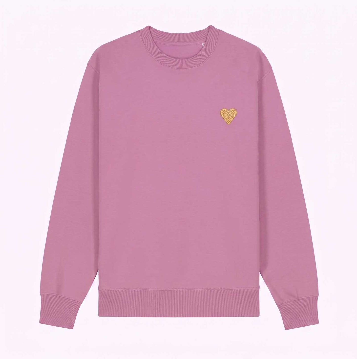 Genser Vaffelhjerte Rosa