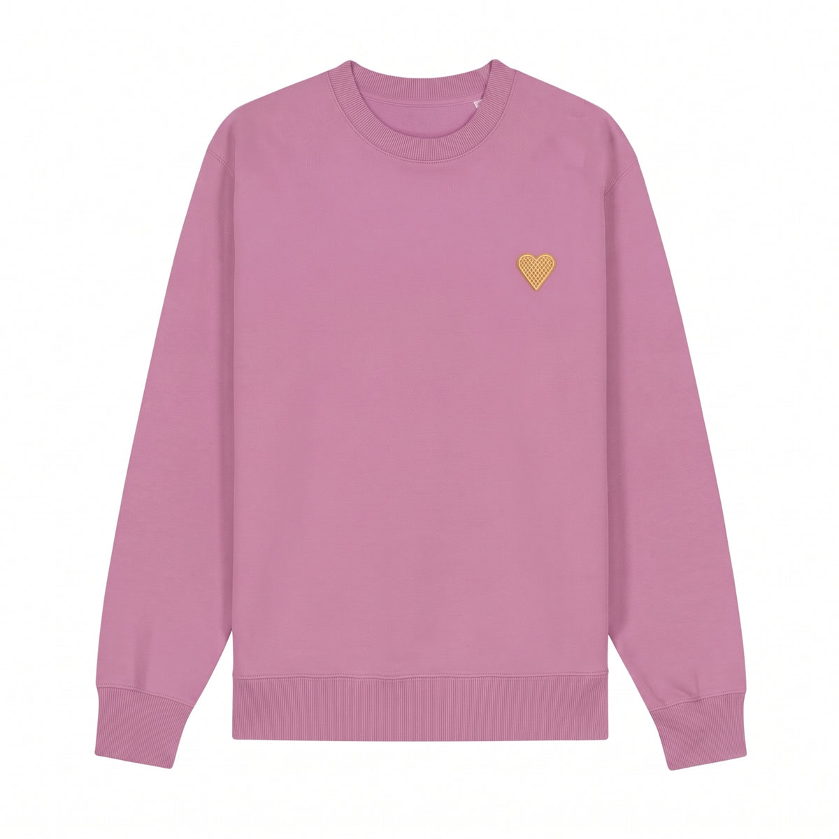 Genser Vaffelhjerte Rosa