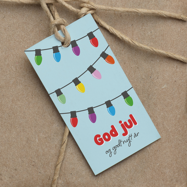 Sett med 10 gavelapper: God, artig jul!