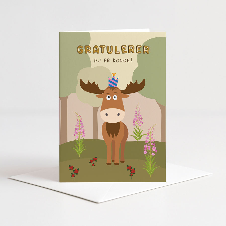 Kort Gratulerer Du er Konge!