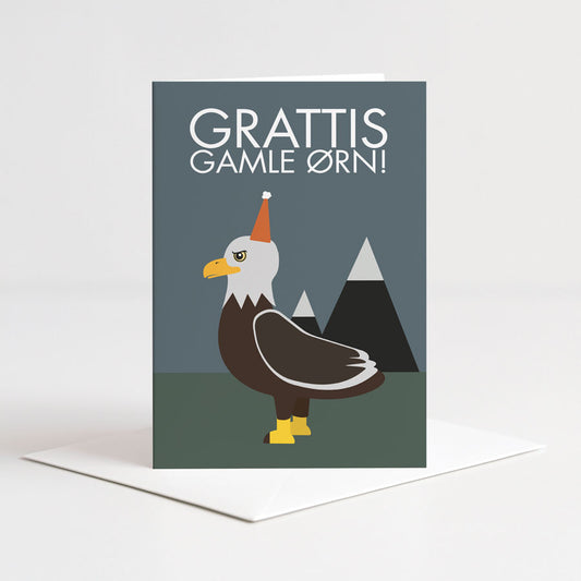 Kort Grattis gamle ørn