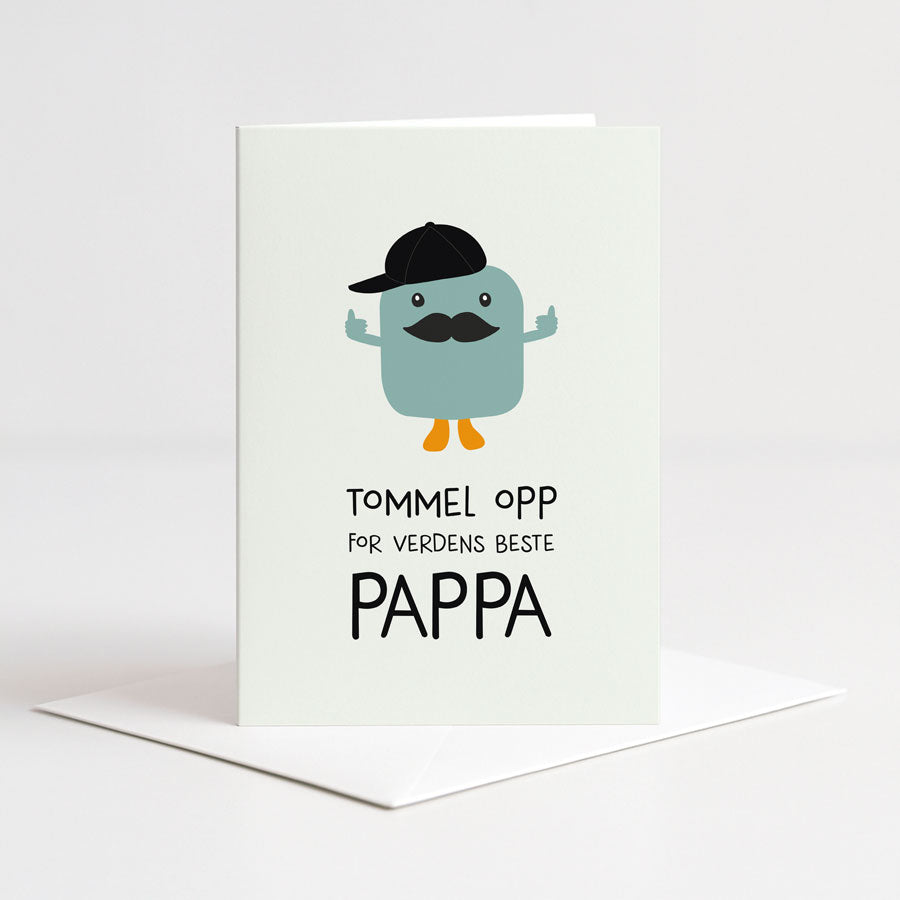 Kort Tommel opp for verdens beste pappa