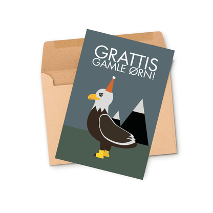 Kort Grattis gamle ørn