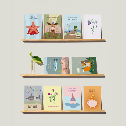 Kortpakke med 10 kort: En god miks