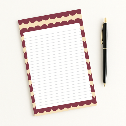 Notatblokk Skrue Vinrød