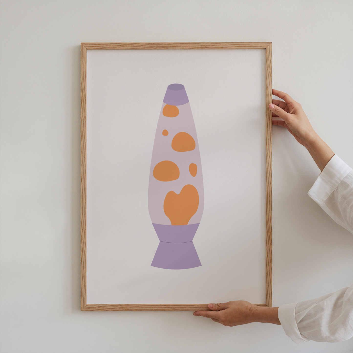 Nostalgisk plakat med illustrasjon av en lavalampe designet av Holloi