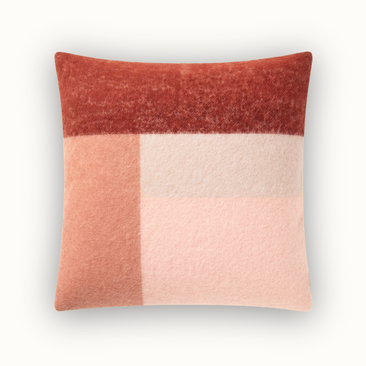 Putetrekk BRIKKER - Vinrød Beige