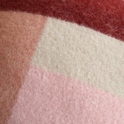 Putetrekk BRIKKER - Vinrød Beige