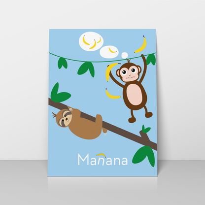 Stort kort Manana banana