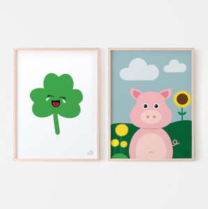 Poster-sett FLIRKLØVER og GISSE
