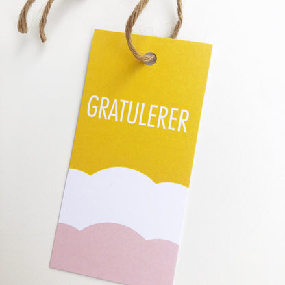 Gavelapp Gratulerer rosa