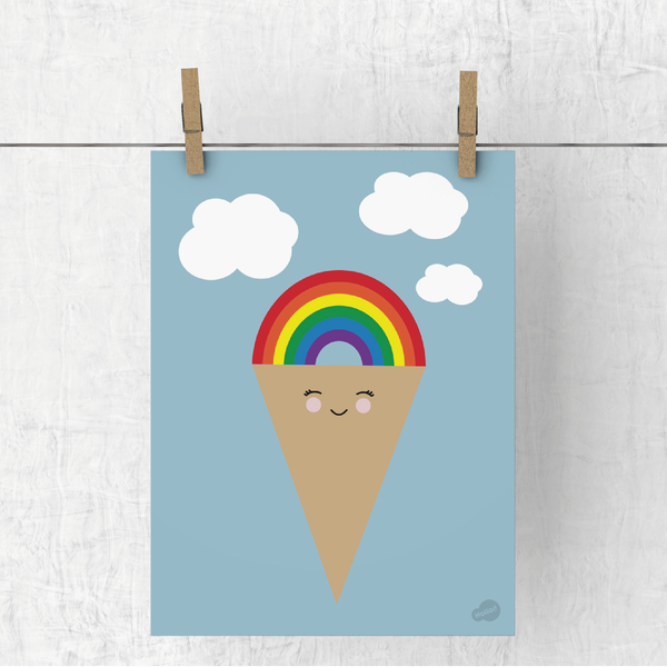 Poster Is av regnbuen