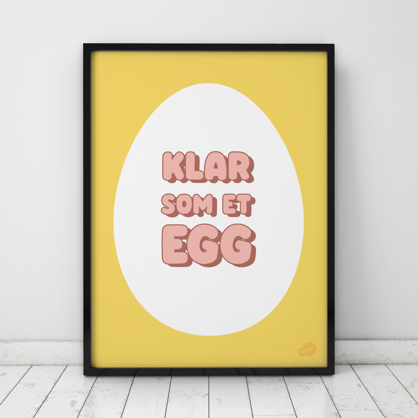 Plakat Klar som et egg rosa